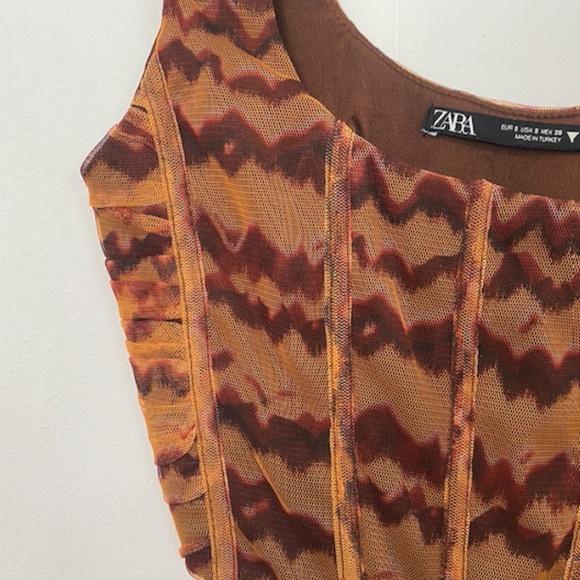 Zara Corsetry Tulle Crop Top (S) - Picture 4 of 7